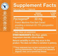 Thumbnail for Pycnogenol 30mg Antioxidant That Supports Cardiovascular, Skin Cellular Health (French Maritime Pine Bark Extract) (180 Capsules) by The Vitamin Shoppe