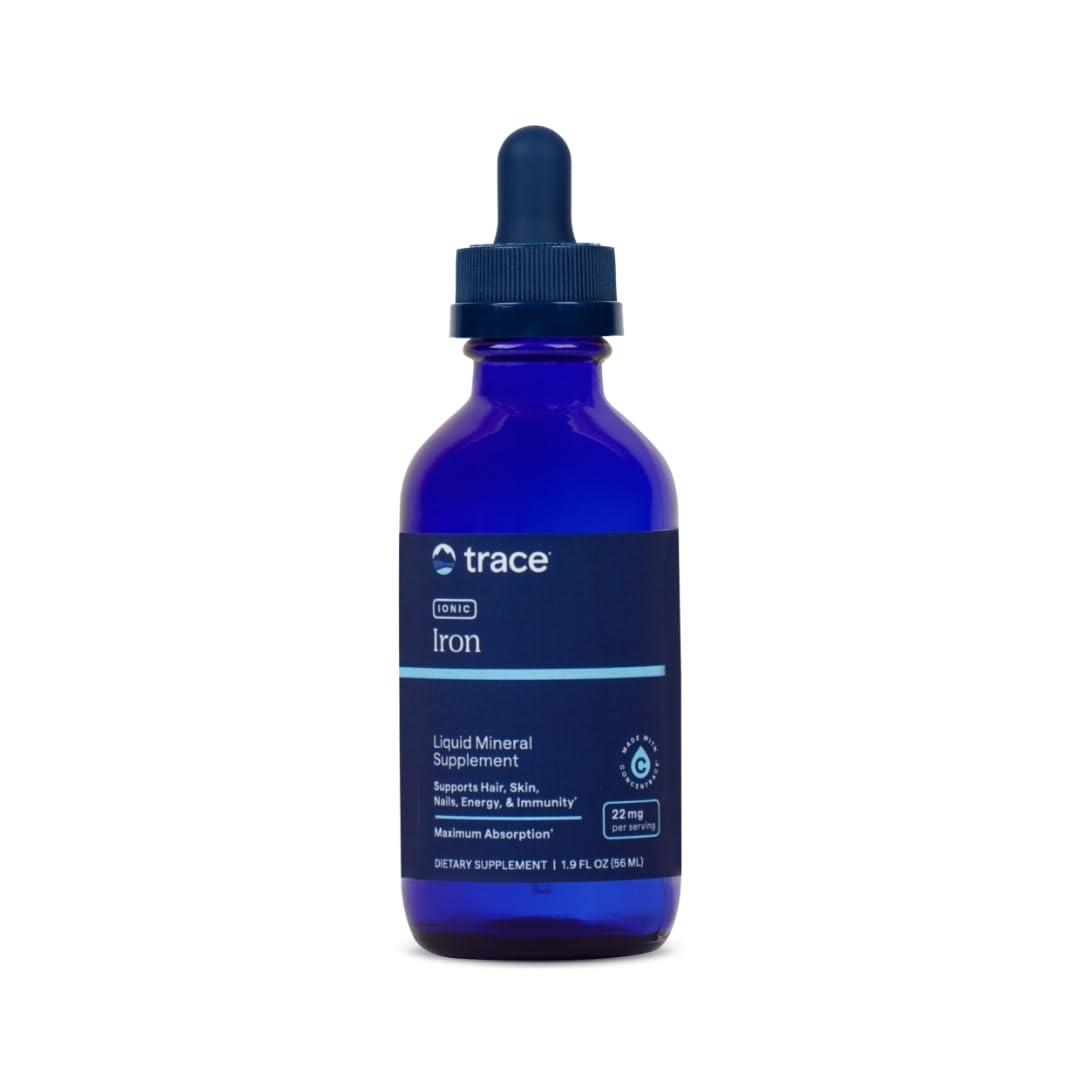 Trace Minerals Ionic Iron 22 mg - Dietary Supplement to Support Immune System Health & Energy - Liquid Ionic Trace Mineral Supplement with Ferrous Sulfate - 1.9 fl oz (About 46 Servings)