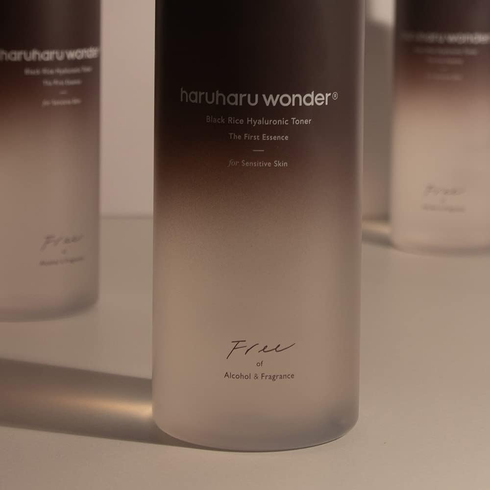 haruharu Wonder Black Rice Hyaluronic Toner for Sensitive Skin, Alcohol Free, Fragrance Free, Deep Hydration, Glass Skin, Korean Skincare, Vegan, Cruelty-Free, 10.1 fl.oz