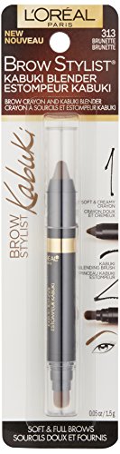 Thumbnail for L'Oreal Paris Brow Stylist Kabuki Blender Brow Crayon, Brunette, 0.05 oz.