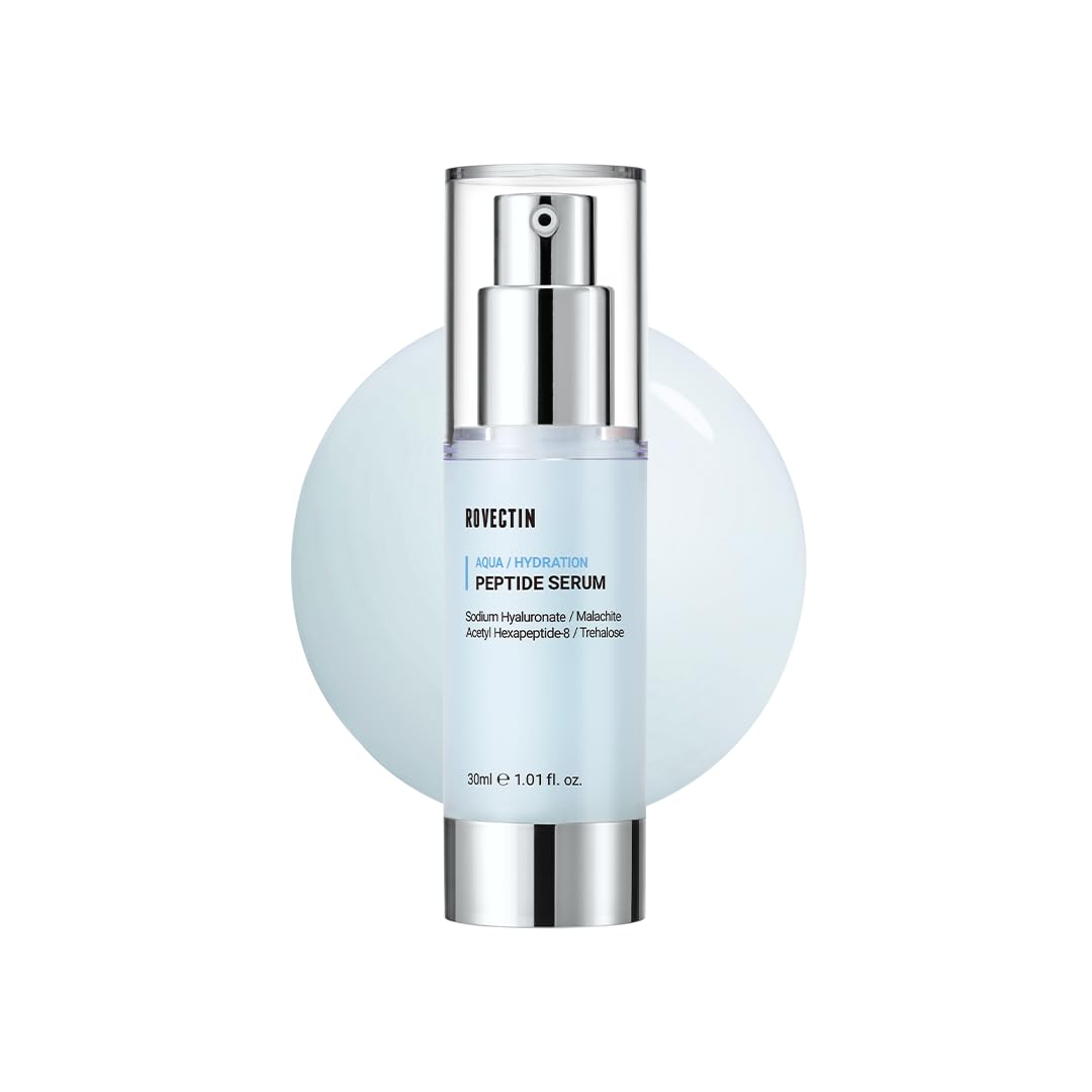 ROVECTIN Aqua Activating Serum - Anti-Aging Facial Serum with Vitamin E, Niacinamide, Hyaluronic Acid | Uneven Skin Tone, Anti-Wrinkle, Intensely Moisturizing | Vegan, Korean Skincare (1.2 fl.oz)