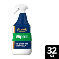 Thumbnail for Farnam Wipe II Brand Horse Fly Spray with Citronella, Kills and Repels Flies, Conditions Coats, 32 oz