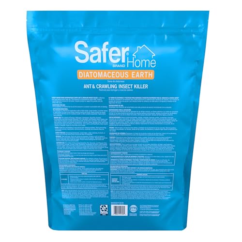 Safer Home Diatomaceous Earth 4 lb Organic OMRI DE - Cockroach Killer Indoor Home, Bed Bug Killer, Kills Fleas, Ants, Silverfish, Earwigs & Crawling Insects