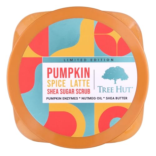 Tree Hut Pumpkin Spice Latte Shea Sugar | Exfoliating Body Scrub Removes Dead, Dry Skin for a Soft & Hydrated Feel | Limited Edition Fall | Nourishing Essential Body Care | 18 fl oz.