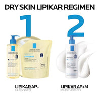 Thumbnail for La Roche-Posay Lipikar AP+ Gentle Foaming Cleansing Oil, Gentle Oil Cleanser for Face and Body Formulated with Niacinamide, Long-Lasting 24-hour Hydration, Fragrance-Free & Soap Free