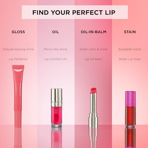 Clarins Lip Comfort Oil | Soothes, Comforts, Hydrates and Protects Lips | Sheer, High Shine Finish | Visibly Plumps | 93% Natural Ingredients | Organic Sweetbriar Rose Oil, Rich in Omega-6 and Omega-3