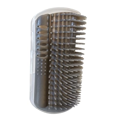 SPOT Naturals Silver Vine Cat Self Groomer, Includes Silver Vine and Catnip Blend and Easily Mounts to Any Corner of Your House, Quick Cleaning