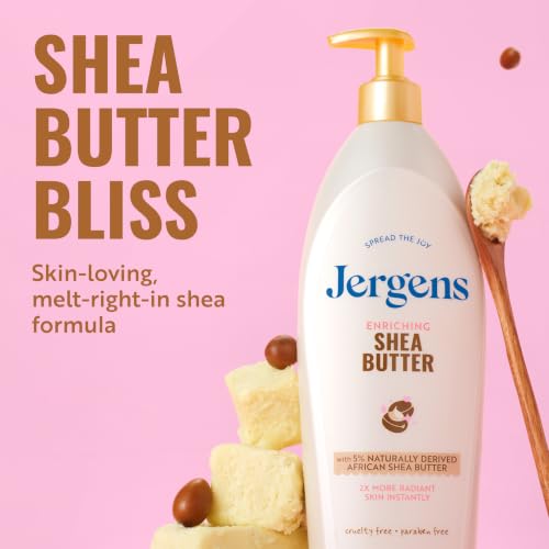 Image 3 of Jergens Shea Butter Body Lotion, Deep Moisturizer for Dry Skin, 26.5 fl oz