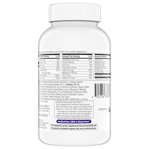 Centrum Minis Silver Women's Multivitamin for Women 50 Plus, Multimineral Supplement with Vitamin D3, B Vitamins, Non-GMO Ingredients, Supports Memory and Cognition in Older Adults - 280 Ct