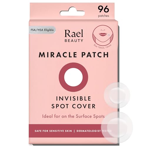 Rael Pimple Patches, Miracle Invisible Spot Cover - Hydrocolloid Acne Patch, Treatment for Breakouts, Absorbs Zits & Blemish, Korean Skin Care, 2 Sizes (96 Count)