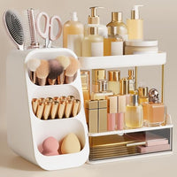 Thumbnail for Image 2 of White / Medium for the product HBlife Makeup Organizer with Brush Holder