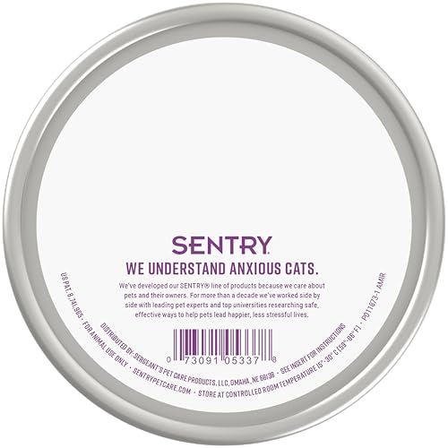 Sentry Calming Collar for Cats, Long-Lasting Pheromone Collar Helps Calm Cats for 30 Days, Reduces Stress, Anxiety, Loud Noises and Separation, 1 Count