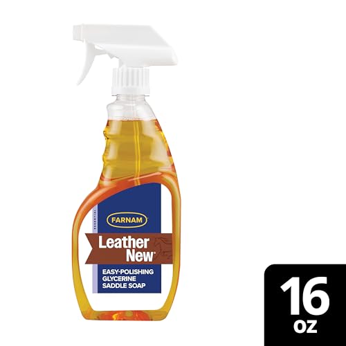 Farnam Leather New Easy-Polishing Glycerine Saddle Soap and Leather Cleaner, 16 oz