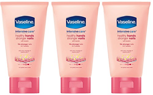 Vaseline Intensive Care Healthy Hand & Nail Conditioning Hand Cream, with Keratin, 2.5 Ounce (Pack of 3)
