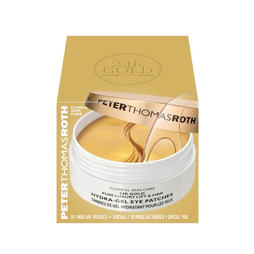 Peter Thomas Roth | 24K Gold Firming Hydra-Gel Eye Patches | Gold-Infused Eye Mask Patches for Fine Lines, Crow's Feet and Dark Circles
