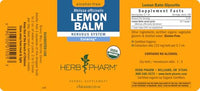 Thumbnail for Herb Pharm Certified Organic Lemon Balm Liquid Extract for Calming Nervous System Support, Alcohol-Free Glycerite, 4 Ounce