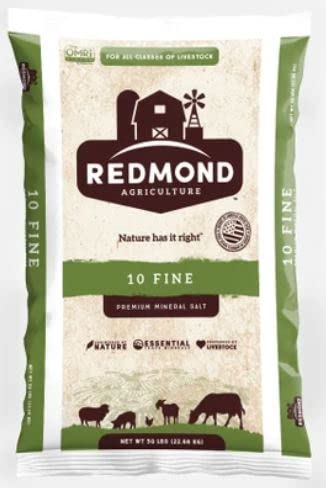 Redmond Trace Mineral Salt with Garlic, Organic, 50 lbs