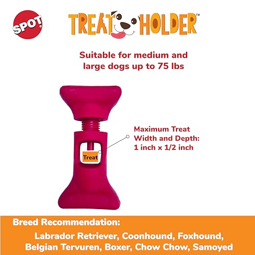 SPOT Treat Holder- Safety Device Bully Stick Holder & Yak Cheese Holder for Medium and Large Dogs, to Help Prevent Choking, 6in