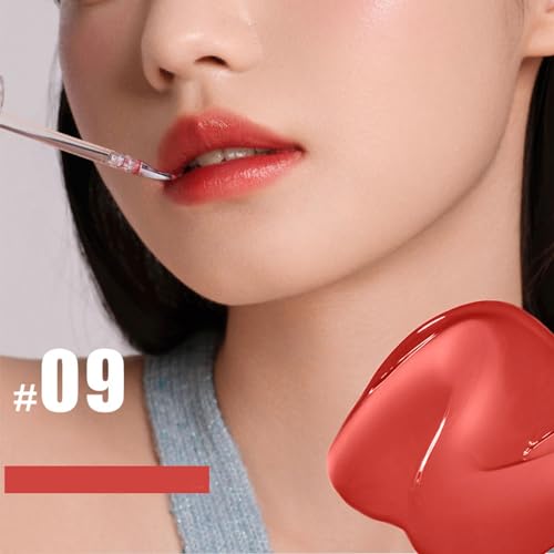Ice Watery Lip Gloss, Mirror Tea Jelly Light Lip Glaze, Moisturizing Nonstick Liquid Lipstick (#08 Sunrise Tequila)