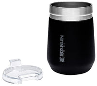 Thumbnail for Stanley GO Everyday Wine Tumbler 10 oz | Press Fit Drink Through Lid | Beverage, Coffee, and Cocktail Cup | Insulated Stainless Steel Wine Glass | BPA-Free | Matte Black