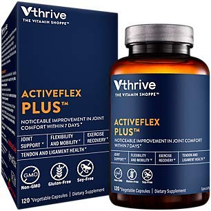 Activeflex Plus Joint Support for Flexibility Mobility, Supports Exercise Recovery, 120 Vegetable Capsules by Vthrive