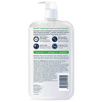 Thumbnail for CeraVe Hydrating Cream To Foam Cleanser, Makeup Remover Face Wash For Dry Skin, Foaming Facial Cleanser With Hyaluronic Acid, Normal To Dry Skin, Fragrance Free & Non Comedogenic, 19 Fluid Ounce