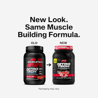 Thumbnail for Muscletech Whey Protein Powder (Strawberry, 2.2 Pound) - Nitro-Tech Ultimate Muscle Building Formula with Whey Protein Isolate & Peptides - 30g of Protein, 3g of Creatine & 6.8g of BCAA
