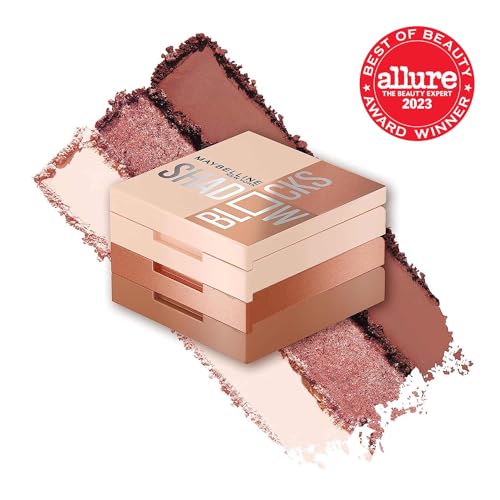 Maybelline New York Shadow Blocks Shadow Blocks Eyeshadow Palette, Stacked Eye Shadow Trio, 82nd & Park Ave, 0.08 oz