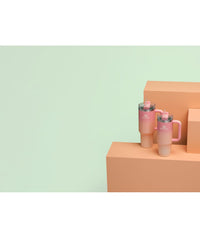 Thumbnail for STANLEY Quencher H2.0 Tumbler with Handle and Straw 40 oz | Flowstate 3-Position Lid | Cup Holder Compatible for Travel | Insulated Stainless Steel Cup | BPA-Free | Pink Mesa Sunset