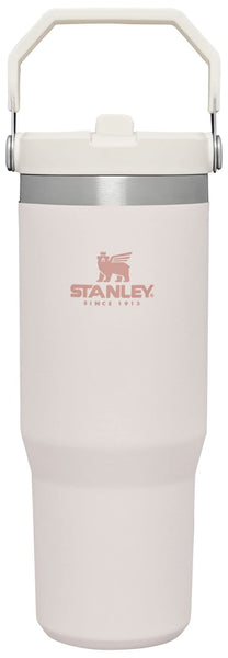 STANLEY IceFlow Flip Straw Tumbler with Handle 30 oz | Twist On Lid and Flip Up Straw | Leak Resistant Water Bottle | Insulated Stainless Steel |BPA-Free | Rose Quartz
