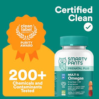 Thumbnail for SmartyPants Prenatal Multivitamin Gummies, Omega 3 (DHA/EPA), Methylfolate, Biotin, Vitamin D3, C, Vitamin B12, B6, Vitamin A, K & Zinc, Gluten Free, 90 Count (30 Day Supply)