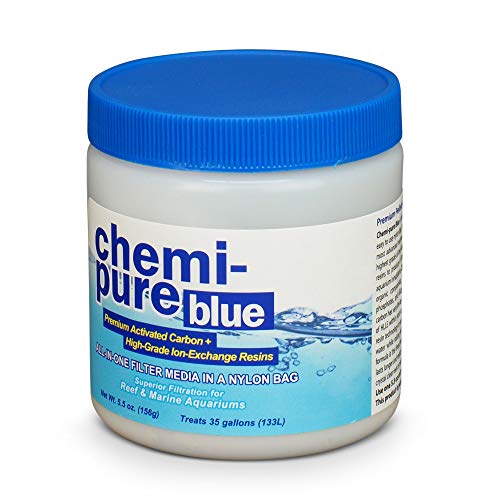 Boyd Chemi?Pure Blue 5.5?oz Aquarium Filtration Media Premium Extruded Carbon + Ion?Exchange Resins in Nylon Bag Clears Toxins, Phosphates & Metals