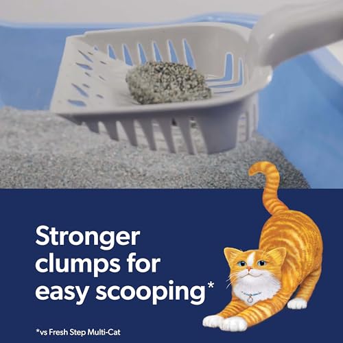 Fresh Step Outstretch Long Lasting Clumping Litter With Febreze Freshness, Activated Charcoal Litter Lasts 50% Longer, 19 lb. Box