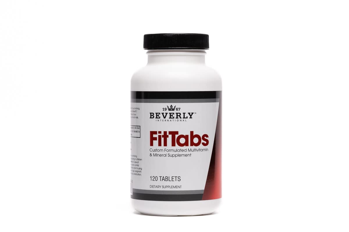 Beverly International Fit Tabs Daily Multi-Vitamin/Mineral with Iron Peptonate,120 Tablets. (30 Servings) Notice The Difference. Don’t Miss Out on The Healthy Benefits. Your Mind & Body is Priority.