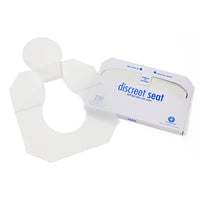 Thumbnail for Hospeco Flushable Toilet Seat Covers - 1000 Pcs, 4 Packs of 250 - Disposable Paper Discreet Seats for Commercial Wall Dispenser, 16.75 x 14.25 Half-Fold, White