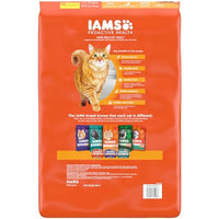 Thumbnail for IAMS Proactive Health Dry Cat Food Hairball Care, Adult Cat Food, with Real Chicken and Salmon, 3.5 lb. Bag