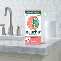 Thumbnail for NEURIVA Original Decaffeinated Clinically Tested Nootropic Brain Supplement for Memory, Focus & Concentration, NeuroFactor & Phosphatidylserine, 28ct Capsules