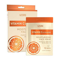 Thumbnail for Azure Cosmetics Vitamin C & Collagen Moisturizing Facial Sheet Mask- Anti Aging, Deeply Moisturizing & Firming - Improves Elasticity - Skin Care Made in Korea - Pack of 5