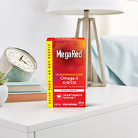 Thumbnail for MegaRed Antarctic Krill Oil 500mg Omega 3 Fatty Acid Supplement, Extra Strength EPA & DHA Krill Oil Softgels (90cnt Box), Astaxanthin, Heart Health Supplement with No Fish Oil Aftertaste