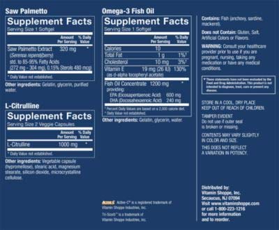 Men's 50+ Personal Multivitamin Packs, Supports Men's Health, Energy Production and Immune, (30 Single Serving Packets) by the Vitamin Shoppe