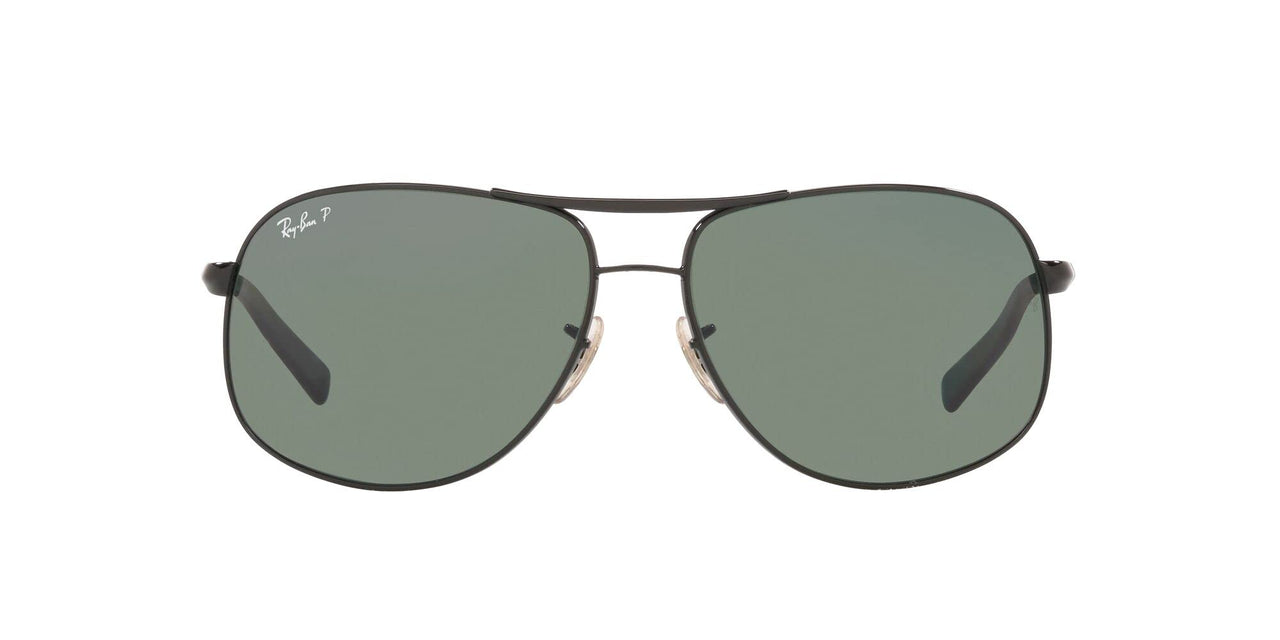 Ray-Ban Men's RB3387 Polarized Pilot Sunglasses, Black, 64mm