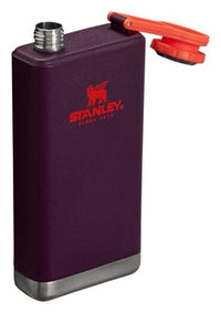 Thumbnail for Stanley Adventure Pre-Party Flask 8 oz | Leakproof Hip Flask | Hinge Connected Never Lose Cap | Insulated Stainless Steel Liquor Container | BPA-Free | Plum