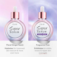 Thumbnail for Olay Super Serum - Glow Serum for Face - Activated Niacinamide, Vitamin C & E, Collagen Peptide, AHA - 5-in-1 Benefits - Brightens, Hydrates, Smooths, Firms, Evens Tone, Proactive Anti-Aging, 1.0 Oz