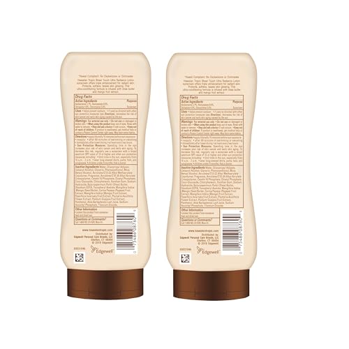 Hawaiian Tropic Sheer Touch Ultra Radiance Lotion Sunscreen SPF 50, 8oz Twin Pack | Hawaiian Tropic Sunblock, Oxybenzone Free Body Sunscreen Pack, 8oz each