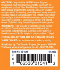 Thumbnail for The Vitamin Shoppe AM/PM Power Cleanse - A Unique Blend of Herbs & Fibers for Digestive Health & Regularity - No Fasting - 1 Kit with 120 Tablets for Each Day & Night Set (240 Tablets)