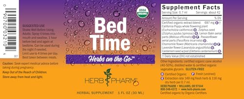 Herb Pharm Herbs on The Go Portable Spray, Bed Time 1 Fl Oz