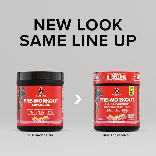 Six Star Pre-Workout Powder for Men & Women, Pink Lemonade (30 Servings) - Preworkout Explosion 2.0 Energy Powder Drink Mix with Beta-Alanine & Caffeine - Sports Nutrition Supplement Products