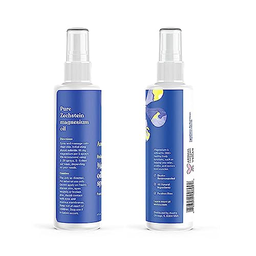ASUTRA Ultimate Topical Magnesium Bundle, 4 fl oz Magnesium Oil Spray, 2 lb Bag of Bath Flakes, 6.76 fl oz Everyday Lotion, Derived from Zechstein Seabed