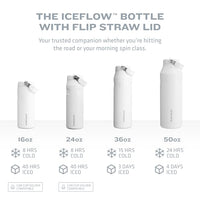 Thumbnail for STANLEY IceFlow Flip Straw Water Bottle 17 oz | Built-In Straw for Travel and Sports | Lightweight and Leak Resistant | Insulated Stainless Steel | BPA-Free | Polar