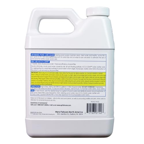 API POND ACCU-CLEAR Pond Water Clarifier 32-Ounce Bottle